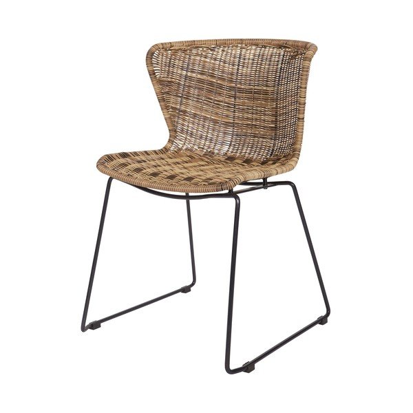 Z umelého ratanu záhradné stoličky v súprave 2 ks v prírodnej farbe Wings – WOOOD