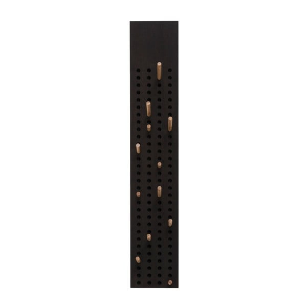 Čierny nástenný vešiak z bambusu Moso We Do Wood, 105 x 20 cm