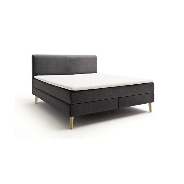 Antracitová boxspring posteľ 160x200 cm Greta – Meise Möbel