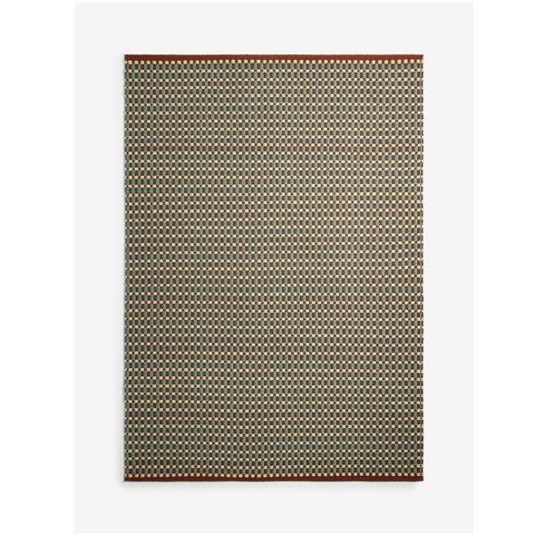 Zelenomodrý ručne tkaný koberec s prímesou vlny 200x290 cm Ember – MADE