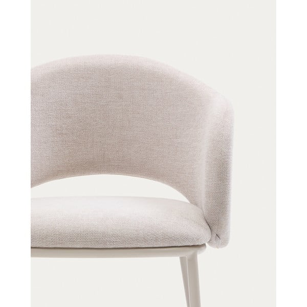 Krémovobiele čalúnené jedálenské kreslo Maina – Kave Home-image-4