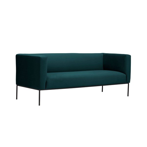 Petrolejovozelená zamatová dvojmiestna pohovka Windsor & Co Sofas Neptune-image-2