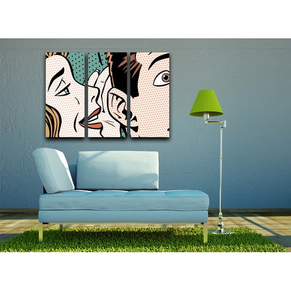 3-dielny obraz Whisper, 23 x 50 cm-image-1