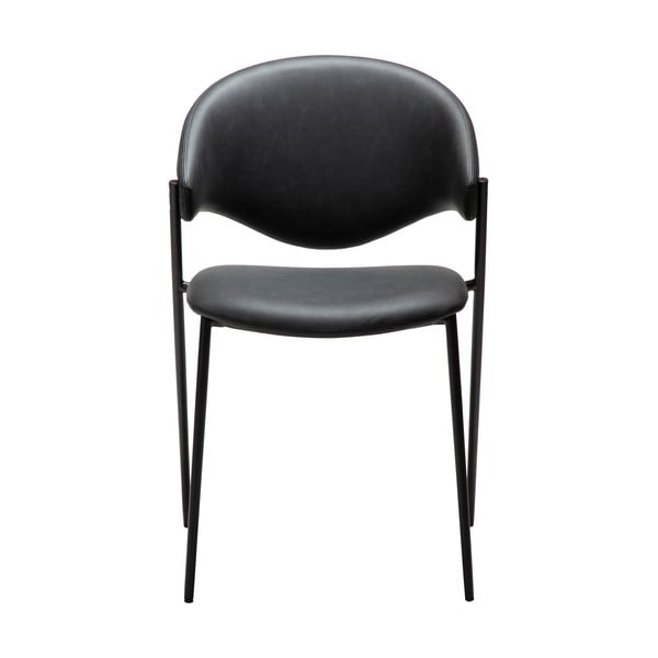 Čierna jedálenská stolička z imitácie kože Zone – DAN-FORM Denmark-image-1