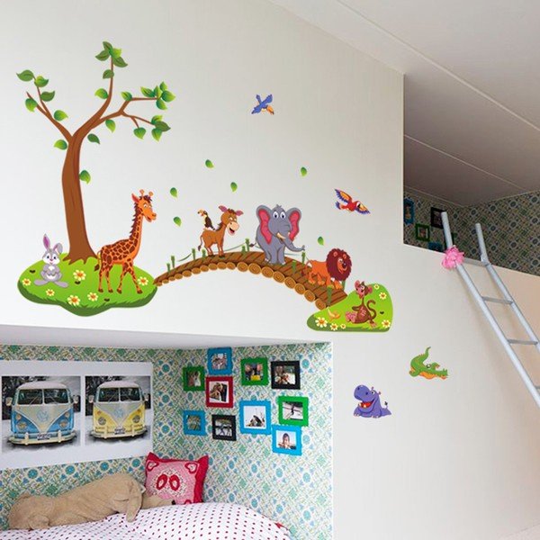 Sada nástenných detských samolepiek Ambiance Wooden Bridge-image-3