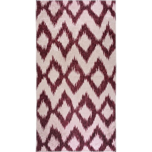 Vínovo-biely umývateľný koberec 160x230 cm - Vitaus