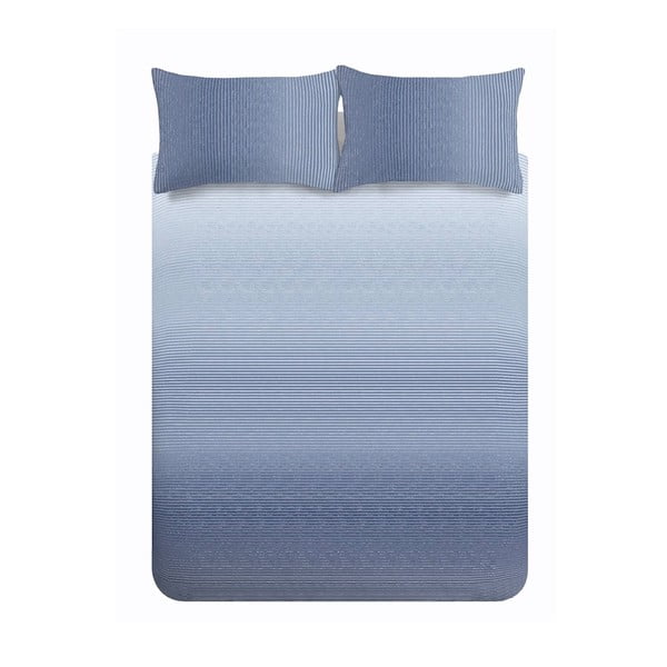 Modré obliečky na dvojlôžko 200x200 cm Graded Stripe – Catherine Lansfield