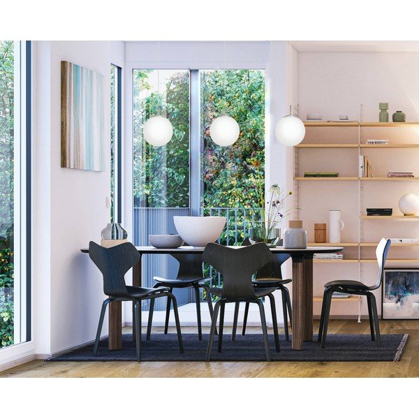 Závesné svietidlo v bielo-striebornej farbe so skleneným tienidlom ø 20 cm RONDO – EGLO-image-4