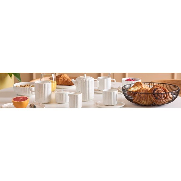 Biely hrnček z kostného porcelánu 410 ml Ora Gloss – Salt&Pepper-image-4