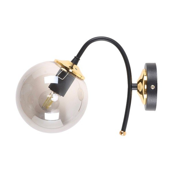 Čierne/sivé nástenné svietidlo ø 15 cm Yoyo – Squid Lighting