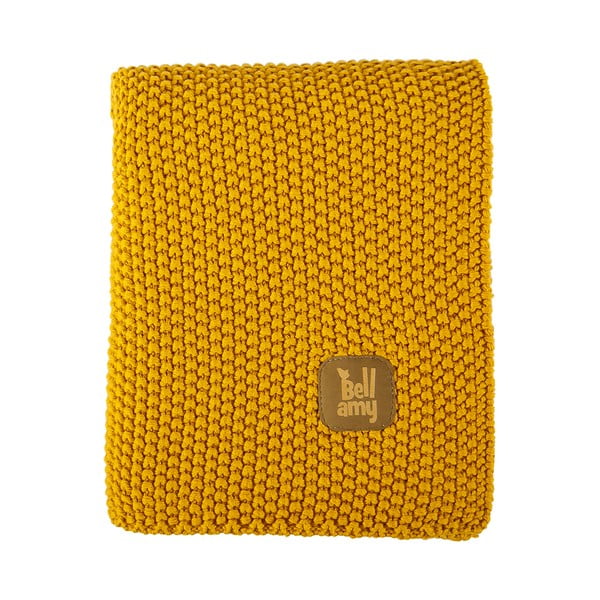 Žltá bavlnená detská deka 100x80 cm Honey - BELLAMY