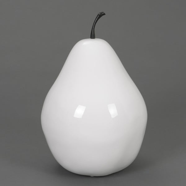 Biela dekorácia v tvare hrušky Amadeus Oslo Pear