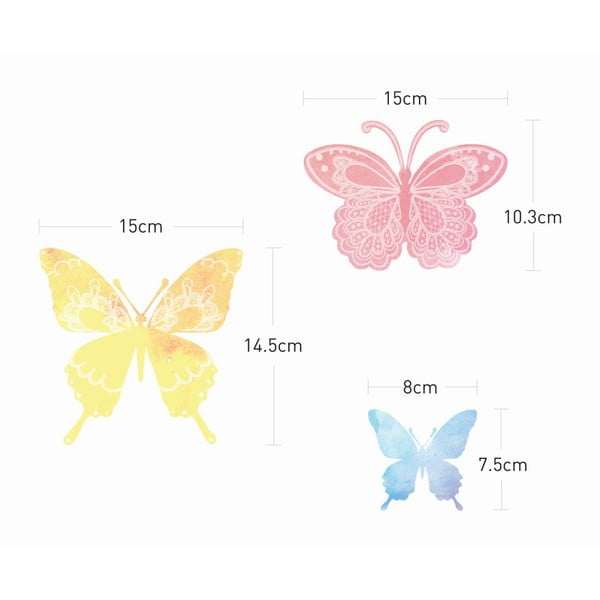 Sada 24 samolepiek Ambiance Artistic Butterflies-image-3