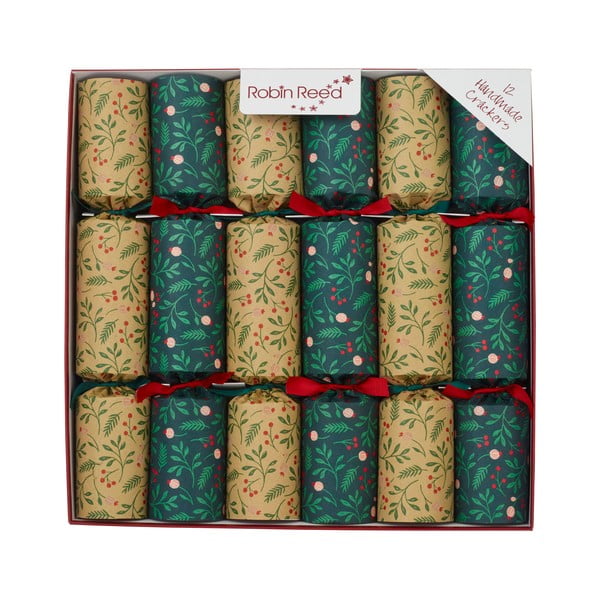 Vianočné crackery v súprave 12 ks Natural Foliage - Robin Reed