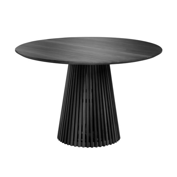 Čierny okrúhly jedálenský stôl z masívu mindi ø 120 cm Jeanette – Kave Home