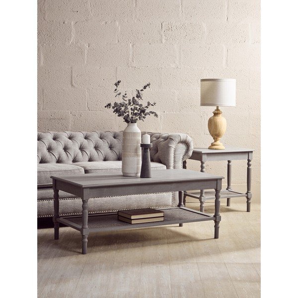 Sivý konferenčný stolík 60x120 cm Heritage – Premier Housewares-image-1