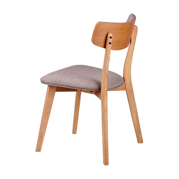 Sada 2 svetlosivých jedálenských stoličiek sømcasa Anais-image-2