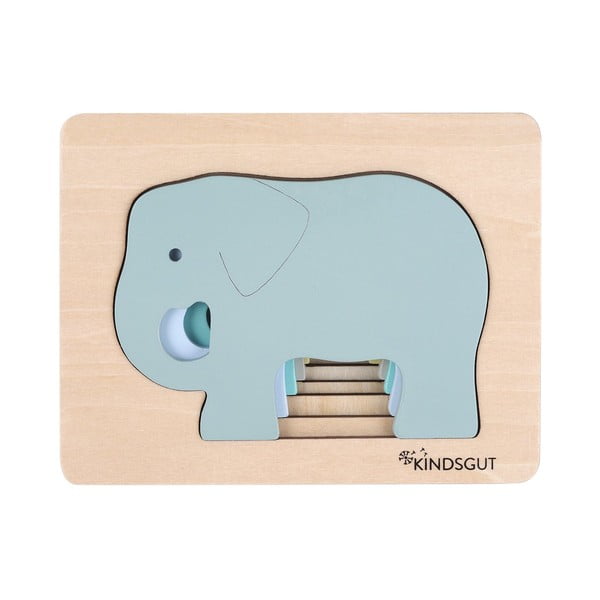 Drevené detské puzzle Kindsgut Elephant