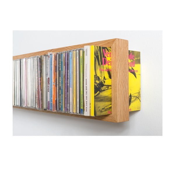 Polica na CD z dubového dreva das kleine b BCD,délka 69 cm-image-3