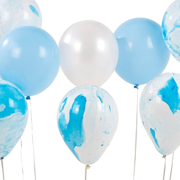 Sada 12 modrých balónikov Talking Tables Unicorn