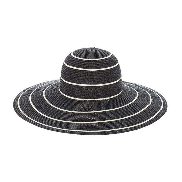 Slamený klobúk Black Stipes