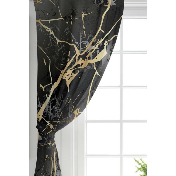 Závesy v čierno-zlatej farbe v súprave 2 ks 140x260 cm – Mila Home-image-1