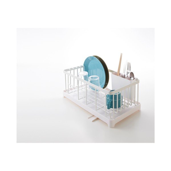 Biely odkvapkávač na riad YAMAZAKI Tower Wire-image-1