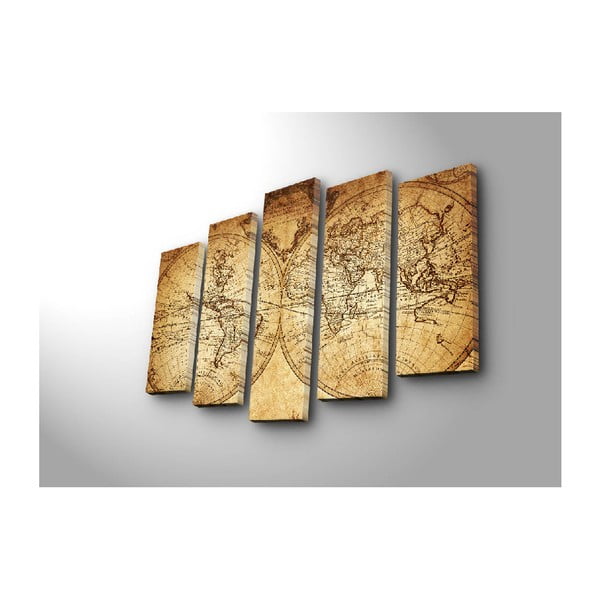 Viacdielny obraz Big Map Of The World, 105 × 70 cm-image-3