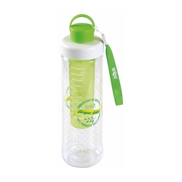 Zelená fľaša na vodu so sitkom Snips Infuser, 750 ml