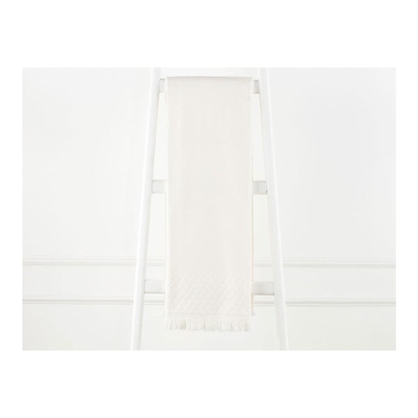 Krémovobiely bavlnený uterák Madame Coco Eleanor, 70 × 140 cm