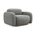 Sivý modul pohovky z textílie buklé Ailani – Makamii