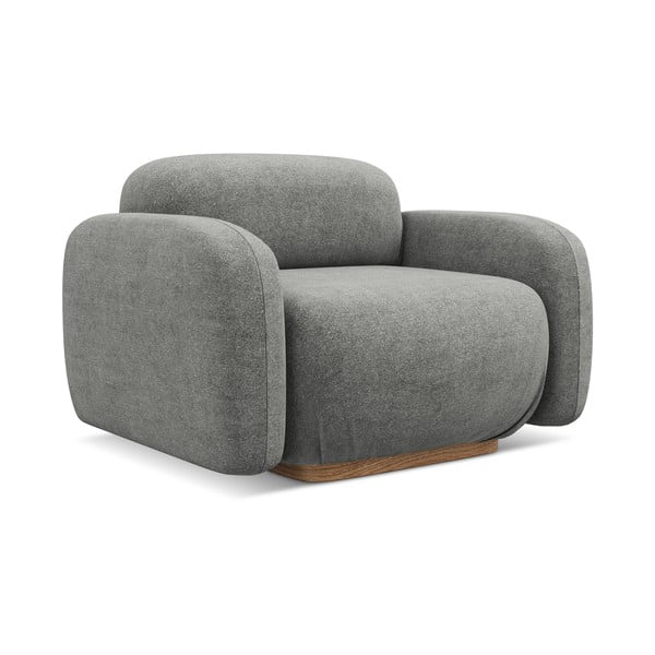 Sivý modul pohovky z textílie buklé Ailani – Makamii