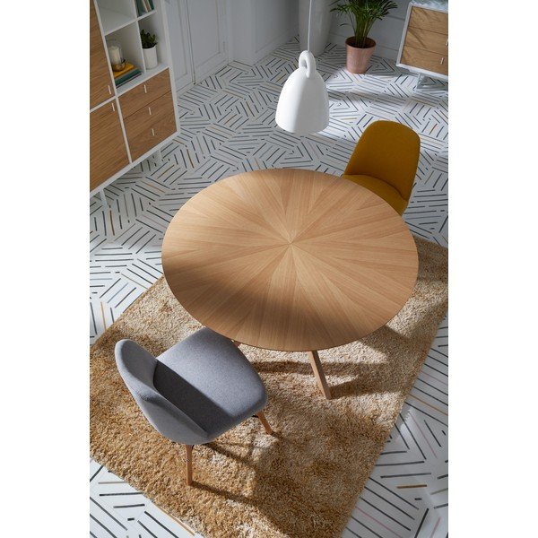 Jedálenský stôl v dekore dubového dreva sømcasa Carmel, ⌀ 120 cm-image-1