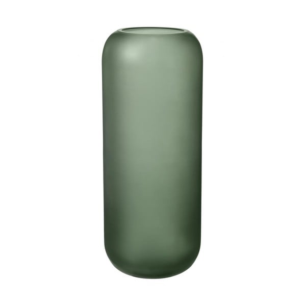 Zelená sklenená váza Blomus Bright, výška 30 cm