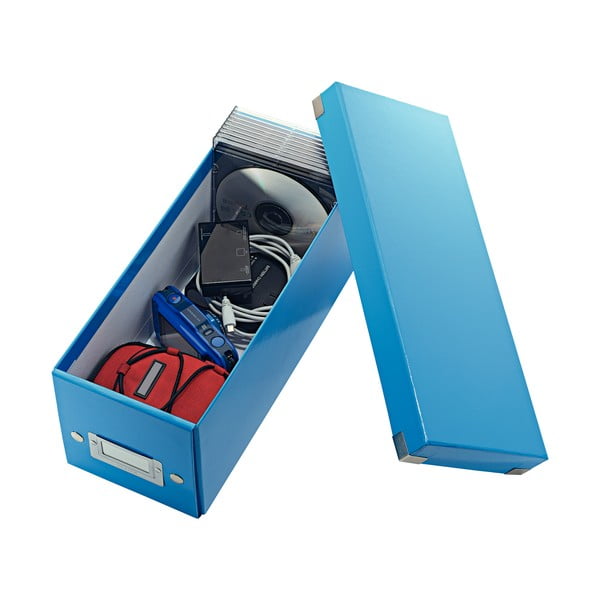 Modrý kartónový úložný box s vekom 14x35x14 cm Click&Store – Leitz-image-2