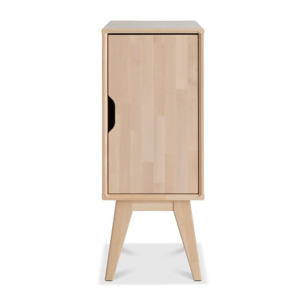 Ručne vyrobený nočný stolík z masívneho brezového dreva Kiteen Kolo