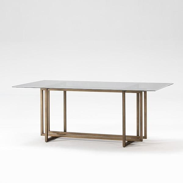 Jedálenský stôl zo skla a kovu Thai Natura Boozo, 190 × 100 cm