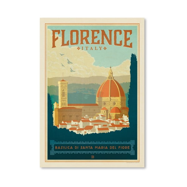 Plagát Americanflat Florence Italia, 42 x 30 cm