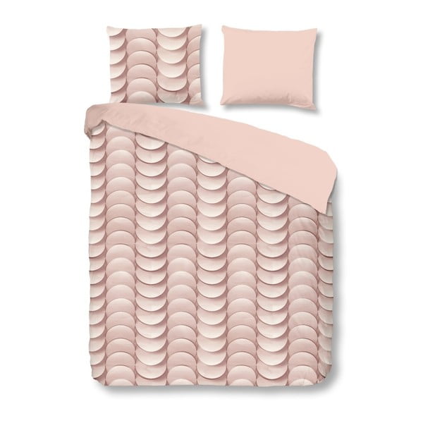 Ružové obliečky na jednolôžko z bavlny Good Morning Emerged, 140 × 200 cm