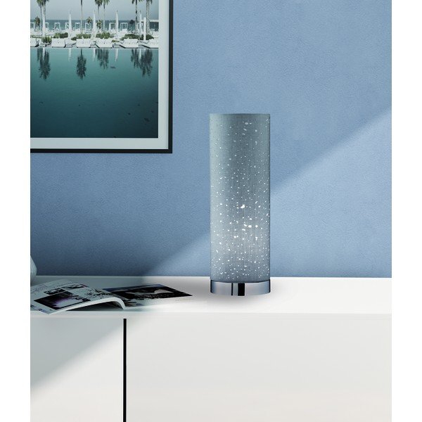 Sivá stolová lampa s textilným tienidlom (výška  35 cm) Thor – Fischer & Honsel-image-2