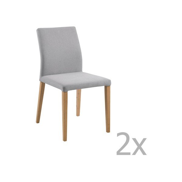 Sada 2 svetlosivých jedálenských stoličiek Actona Zina Dining Set