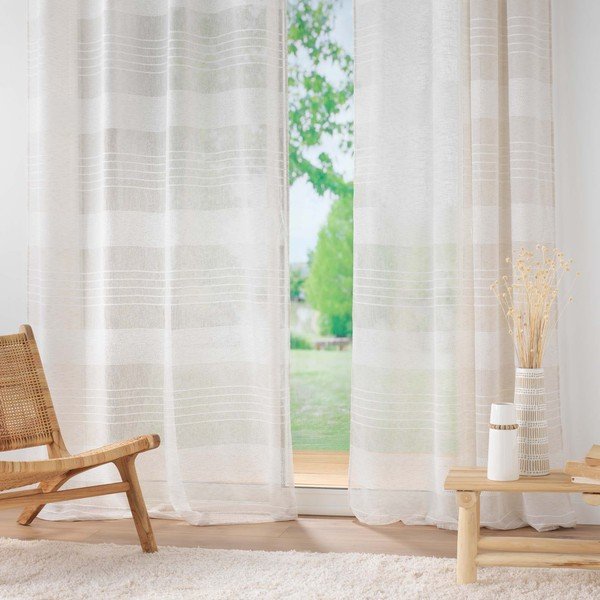 Béžová záclona 140x280 cm Janice – douceur d'intérieur-image-3