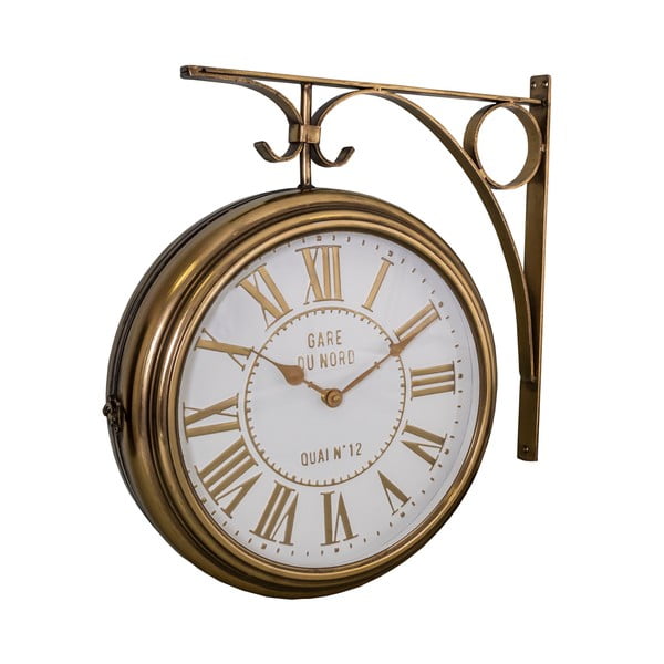 Nástenné hodiny v zlatej farbe Antic Line Classique, ø 36,5 cm