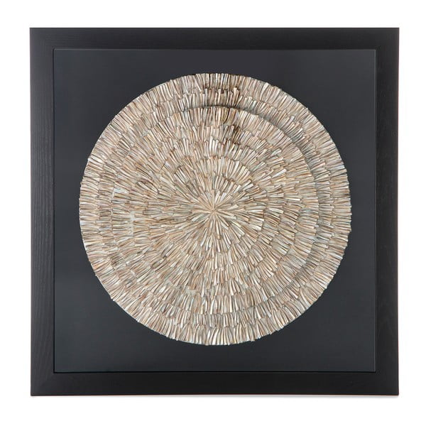 Ručne vyrábaná nástenná dekorácia v ráme Vivorum Moon, 80 x 80 cm

