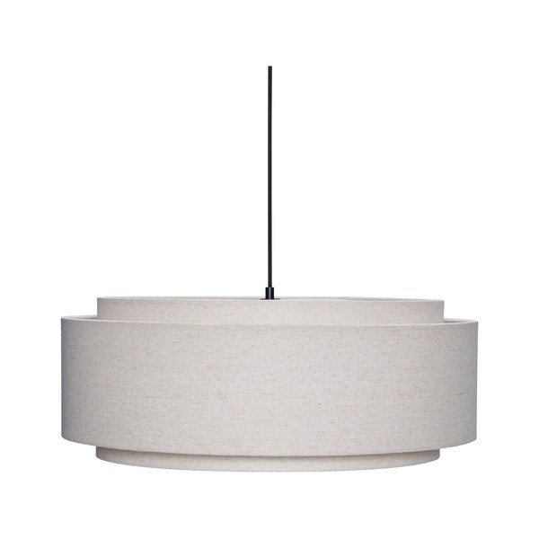 Krémovobiele látkové závesné svietidlo ø60x23 cm Sable – Hübsch