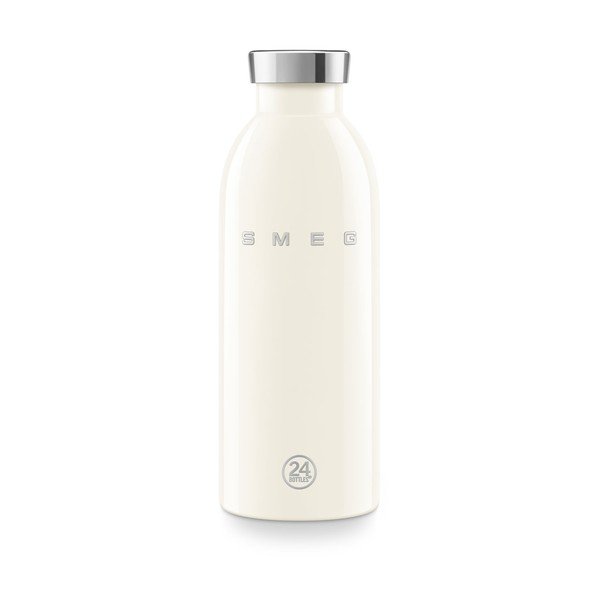 Krémovobiela termofľaša z nehrdzavejúcej ocele 500 ml 24BOTTLES – SMEG