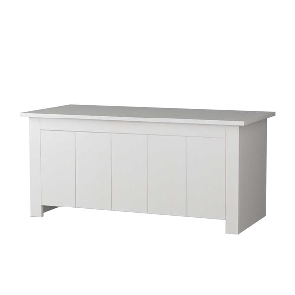 Biela truhlica z borovicového dreva 100x45 cm Bertram – Støraa-image-2