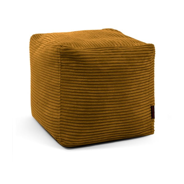 Menčestrový sedací vak v horčicovej farbe Up! MooG – SLOWDOWN