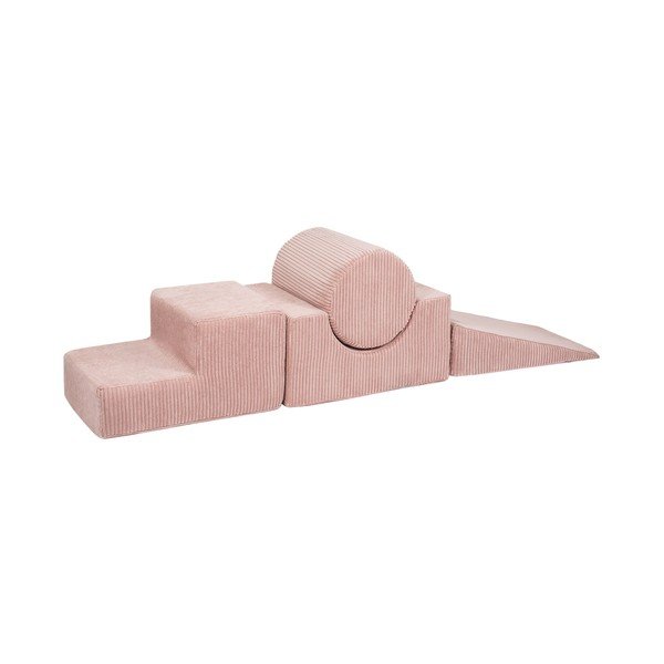 Ružové menčestrové penové ihrisko 45x170x30 cm Montessori – Meowbaby