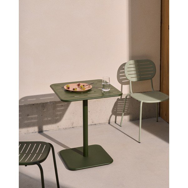 Oceľový záhradný jedálenský stôl 70x70 cm Brai – Kave Home-image-1